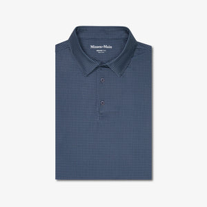 Versa Polo - Navy Hollow Dot