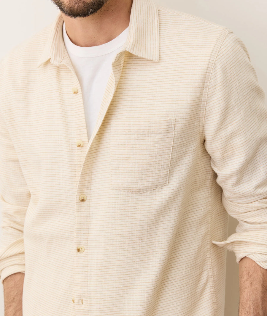 Stretch Selvage Shirt - Natural Stripe
