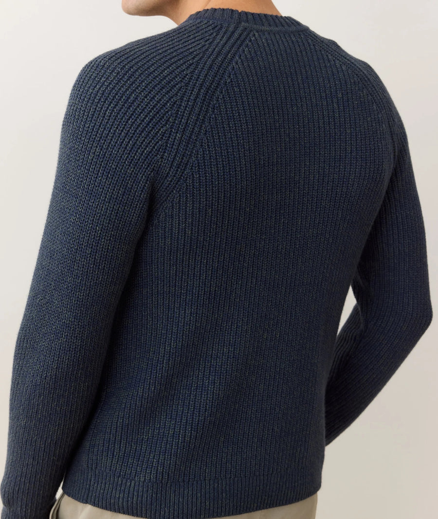 Inverness Crew Sweater - Navy/Green