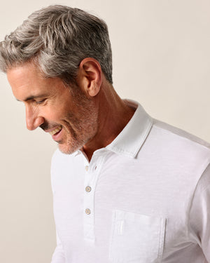 Coastal Wash L/S Polo - White