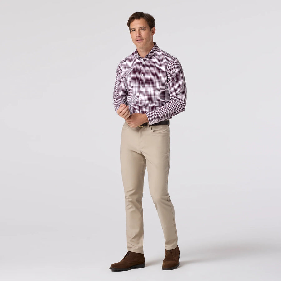 Leeward - Eggplant Crew Gingham