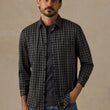Load image into Gallery viewer, Coastline Knit Shirt - Charcoal Sage Check
