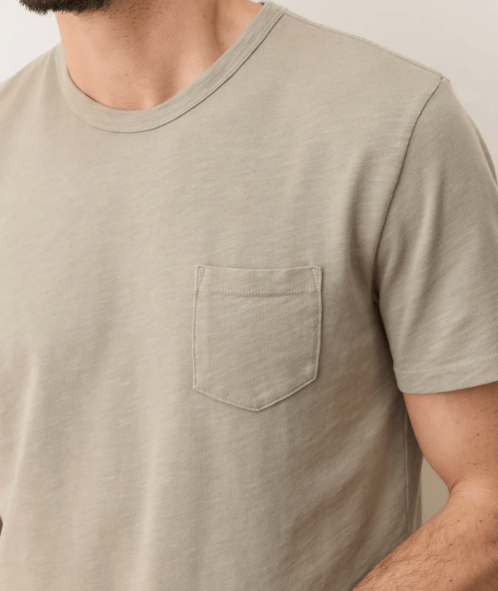 Vintage Heavy Slub Pocket Tee - Vintage Khaki
