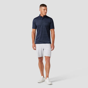 Halyard Polo - Navy Dot Stripe