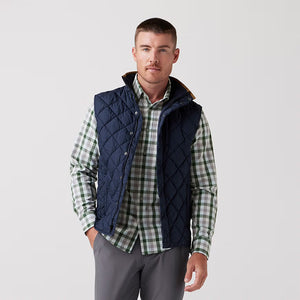 Belmont Quilted Vest - Navy Solid