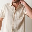 Load image into Gallery viewer, Stretch Selvage Short-Sleeve - Cream Embroidery
