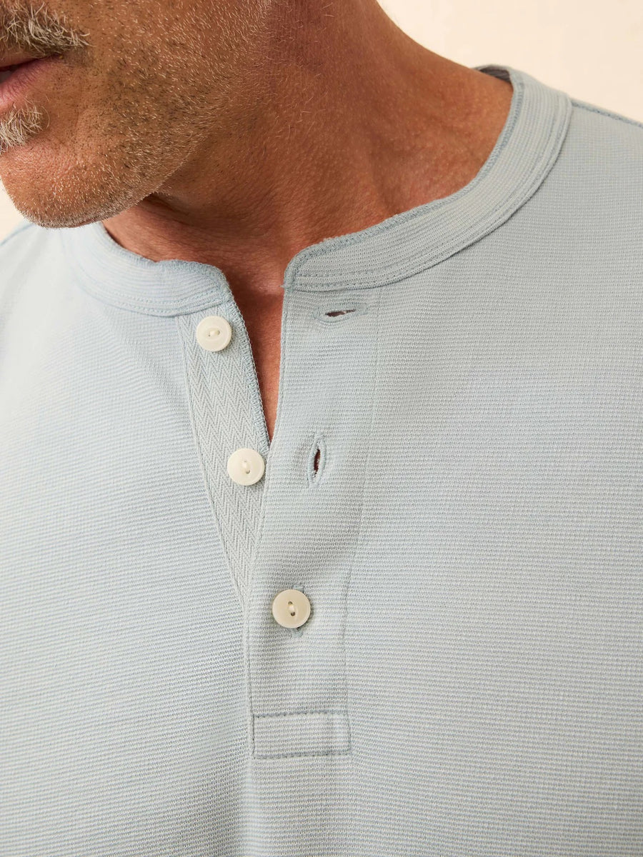 Waffle Henley - Alaskan Blue