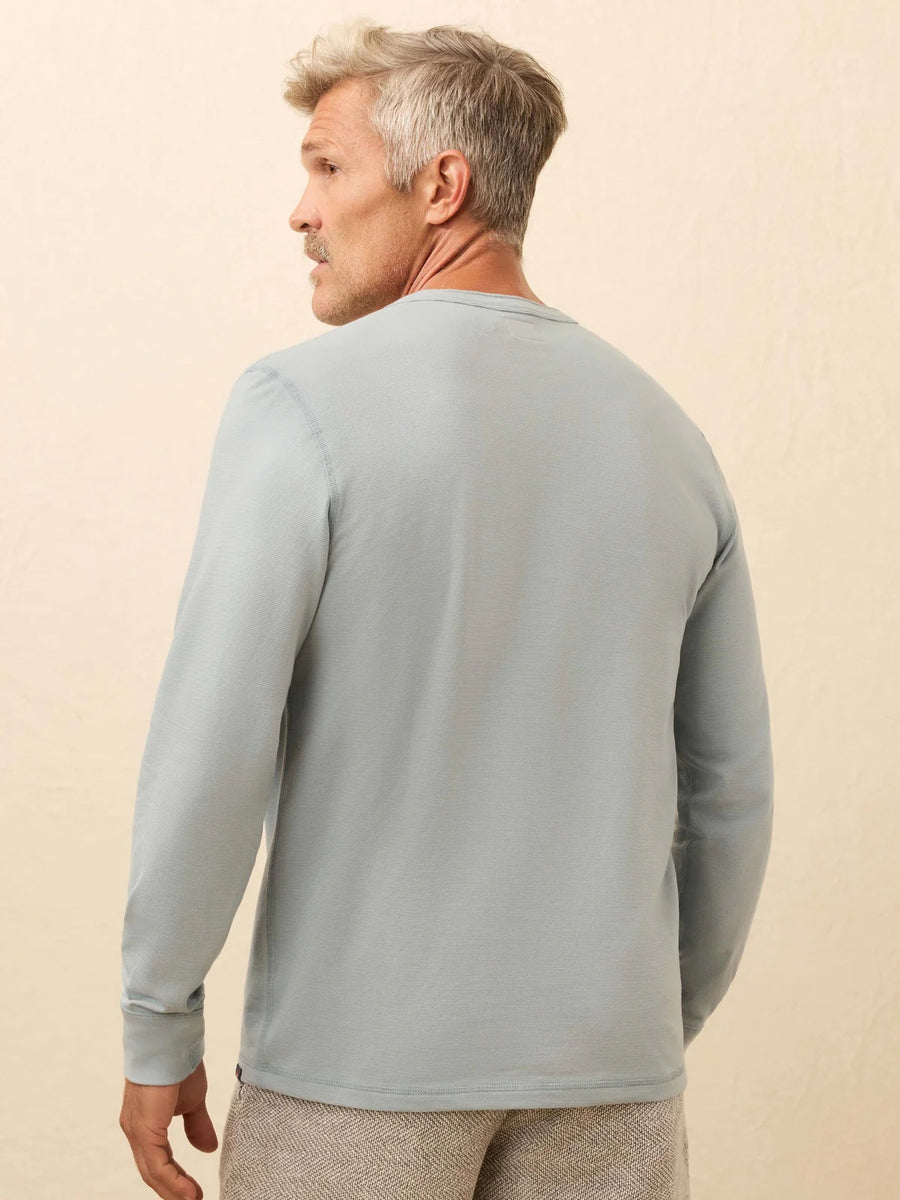 Waffle Henley - Alaskan Blue