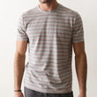 Load image into Gallery viewer, Jacquard Crew Tee - Pink/Aqua Multi
