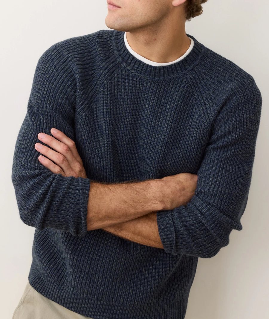 Inverness Crew Sweater - Navy/Green