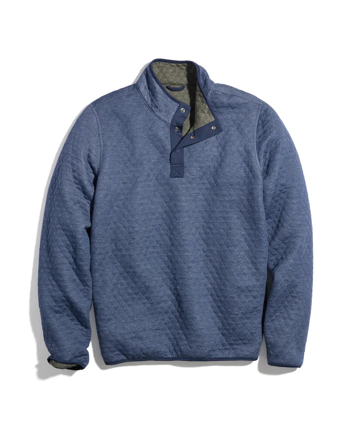 Corbet Reversible Pullover - Navy/Olive Heather