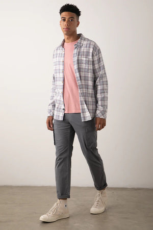 Wyatt-Melon Navy White Melange