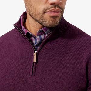 Cassady Quarter Zip - Plum Heather