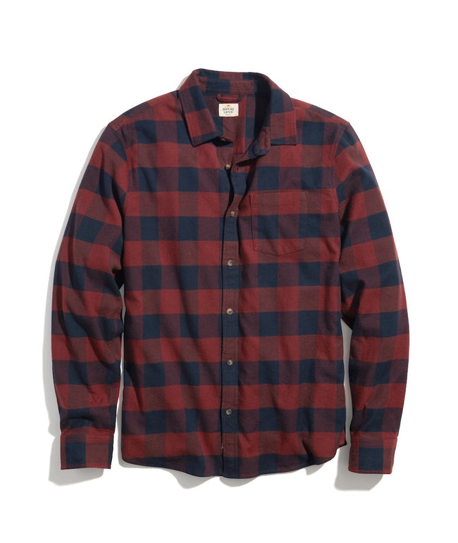 Classic Fit LS Balboa Button Down -Navy/Red