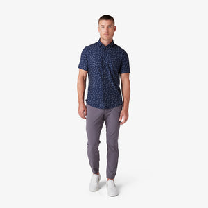 Leeward SS Dress Shirt - Navy Airplane Print