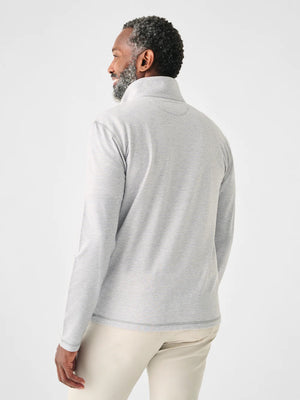 Movement Quarter Zip-Mountain grey feeder stripe