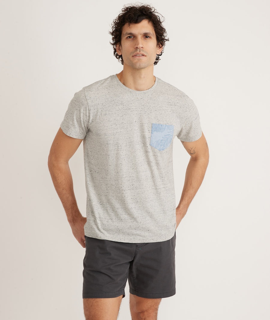 Signature Pocket Tee - Ash Neps