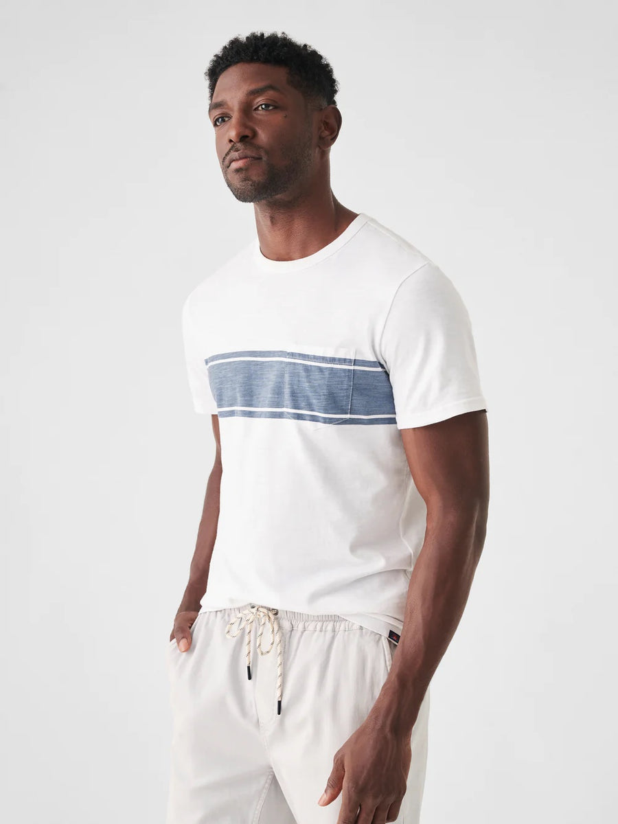 Surf Stripe Sunwashed Tee - White – Phineas Gage, West Chester